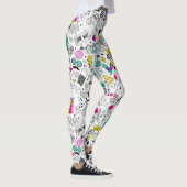 Schattige Kleurrijk 80s Pattern Leggings (Rechts)