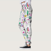 Schattige Kleurrijk 80s Pattern Leggings (Links)