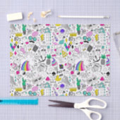 Schattige Kleurrijk 80s Pattern Tissuepapier (Craft)