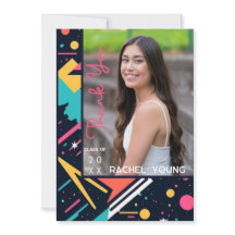 Schattige Kleurrijk 80s Retro Helder Afstuderen