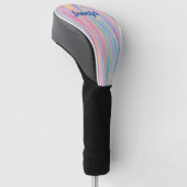 Schattige Kleurrijk Abstract Golfheadcover (Schuin)
