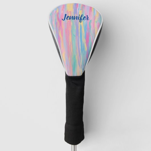 Schattige Kleurrijk Abstract Golfheadcover (Voorkant)