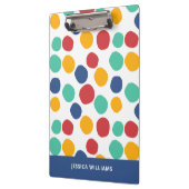 Schattige Kleurrijk Abstract Polka Dot Pattern Klembord (Links)