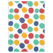 Schattige Kleurrijk Abstract Polka Dot Pattern Klembord (Achterkant)