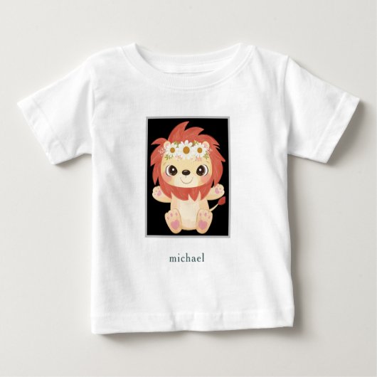 Schattige kleurrijk Baby Lion T-shirt (Voorkant)