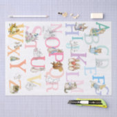 Schattige kleurrijk Beatrix Potter alfabet Tissuepapier (Craft)
