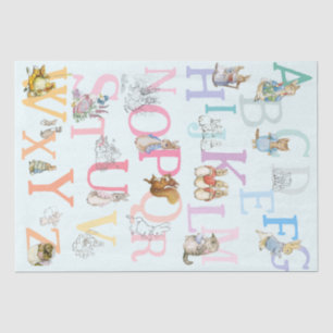 Schattige kleurrijk Beatrix Potter alfabet Tissuepapier