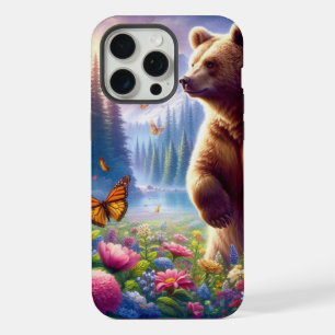 Schattige, kleurrijk beer & vlinders iPhone 15 pro max case