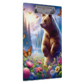 Schattige, kleurrijk beer & vlinders klembord (Rechts)