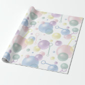 Schattige kleurrijk bellenpatroon cadeaupapier (Uitgerold)