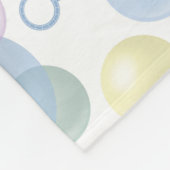 Schattige kleurrijk bellenpatroon fleece deken (Hoek)