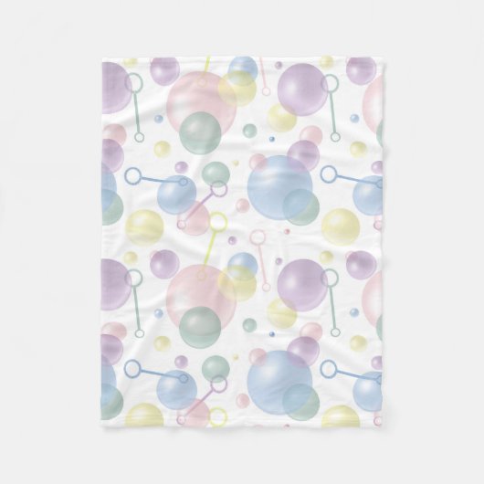 Schattige kleurrijk bellenpatroon fleece deken (Voorkant)