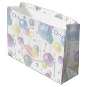 Schattige kleurrijk bellenpatroon groot cadeauzakje (Achterkant Gekanteld)