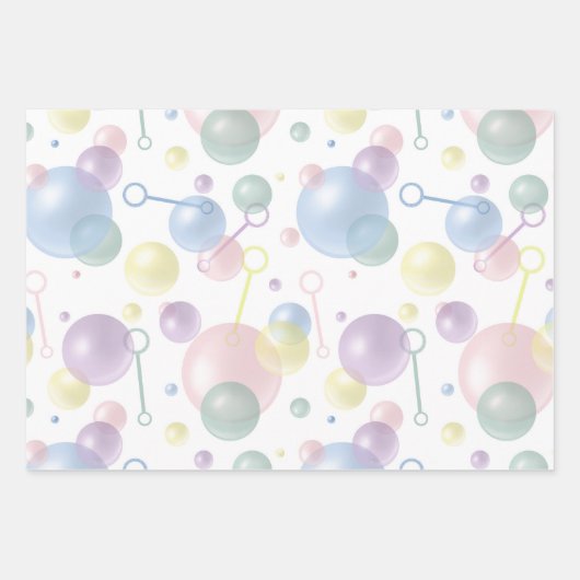 Schattige kleurrijk bellenpatroon inpakpapier vel (Voorkant)