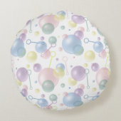 Schattige kleurrijk bellenpatroon rond kussen (Achterkant)