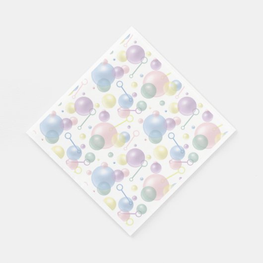 Schattige kleurrijk bellenpatroon servet (Hoek)