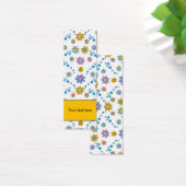 Schattige kleurrijk bloemontwerp Bladwijzer Mini Visitekaartjes (Bureau)