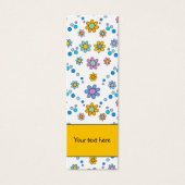 Schattige kleurrijk bloemontwerp Bladwijzer Mini Visitekaartjes (Voorkant)