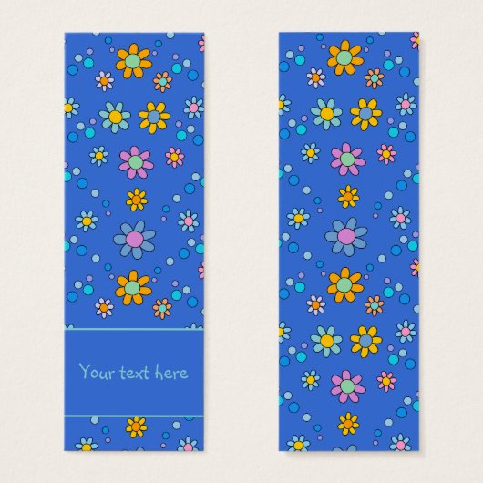 Schattige kleurrijk bloemontwerp Bladwijzer Mini Visitekaartjes (Voorkant /achterkant)