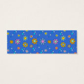 Schattige kleurrijk bloemontwerp Bladwijzer Mini Visitekaartjes (Achterkant)