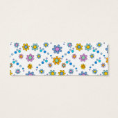 Schattige kleurrijk bloemontwerp Bladwijzer Mini Visitekaartjes (Achterkant)