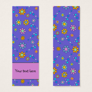 Schattige kleurrijk bloemontwerp Bladwijzer Mini Visitekaartjes