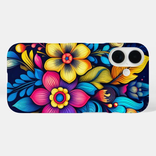 Schattige kleurrijk bloemontwerp Case-Mate iPhone case (Achterkant (horizontaal))