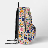 Schattige Kleurrijk Boho Desert Cats Monogram Bedrukte Rugzak (Links)