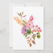 Schattige Kleurrijk Boho Waterverf Bloemen Baby sh Kaart (Achterkant)