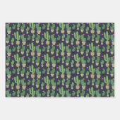 Schattige Kleurrijk Cactus Pattern Inpakpapier Vel (Voorkant 3)