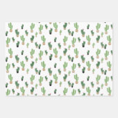 Schattige Kleurrijk Cactus Pattern Inpakpapier Vel (Voorkant)