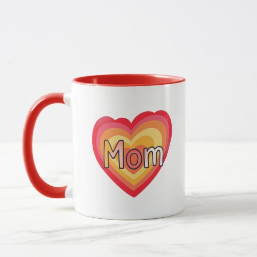 Schattige kleurrijk cadeau voor mama | Moederdag Mok (Links)