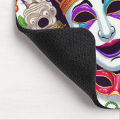 Schattige kleurrijk carnavalsfeest van Mardi Gras Muismat (Hoek)