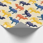 Schattige kleurrijk Cartoon kamelen patroon Cadeaupapier (Hoek)