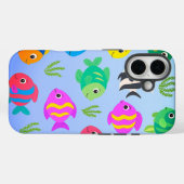 Schattige kleurrijk Cartoon vispatroon | Kinder Oc Case-Mate iPhone Case (Achterkant (horizontaal))