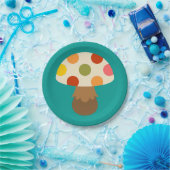 Schattige kleurrijk champignons papier bord (Feest)