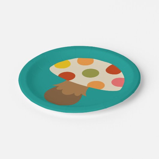 Schattige kleurrijk champignons papier bord (Gekanteld)