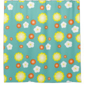 Schattige kleurrijk Daisy bloemenpatroon Douchegordijn (Voorkant)