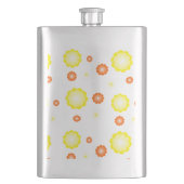 Schattige kleurrijk Daisy bloemenpatroon Flacon (Voorkant)