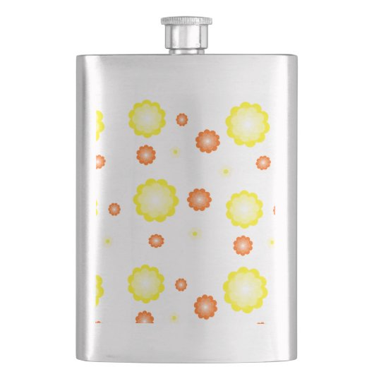 Schattige kleurrijk Daisy bloemenpatroon Flacon (Voorkant)