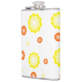 Schattige kleurrijk Daisy bloemenpatroon Heupfles (Links)