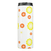 Schattige kleurrijk Daisy bloemenpatroon Thermosbeker (Achterkant)