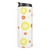 Schattige kleurrijk Daisy bloemenpatroon Thermosbeker (Geroteerd rechts)