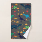 Schattige kleurrijk dinosauruspatroon bad handdoek (Handdoek)