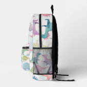 Schattige kleurrijk dinosauruspatroon bedrukte rugzak (Rechts)