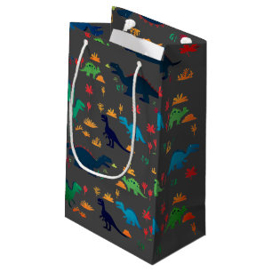 Schattige kleurrijk dinosauruspatroon klein cadeauzakje