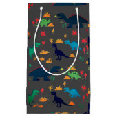 Schattige kleurrijk dinosauruspatroon klein cadeauzakje (Voorkant)