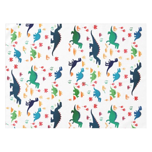 Schattige kleurrijk dinosauruspatroon tafelkleed (Voorkant (Horizontaal))