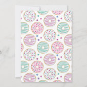 Schattige kleurrijk donutpatroon save the date (Achterkant)