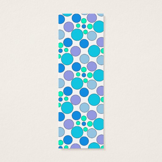 Schattige kleurrijk doodle dot design Bladwijzer Mini Visitekaartjes (Achterkant)